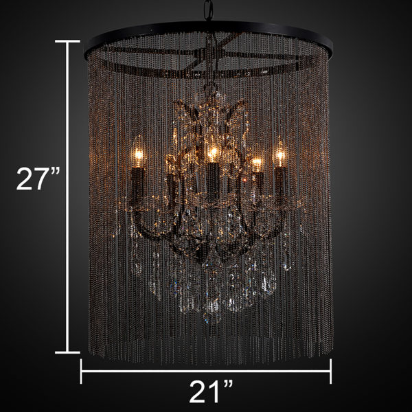 Cascata I 5-Light Waterfall Chandelier